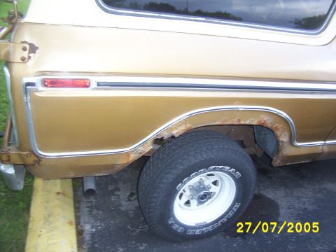 1979 Ford Bronco - Passenger side Quarter Panel, badly rusted.