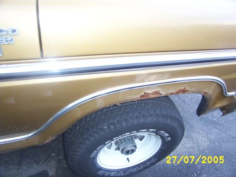 1979 Ford Bronco - Passenger Side Fender, surface rust , but is still bad