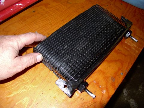 1990 Lincoln Town Car - Scored this stacked plate 11" X 7" X 1 1/2" transmission cooler off a one ton van for $20.00 Canadian. It's an exact duplicate of my B&M Su…