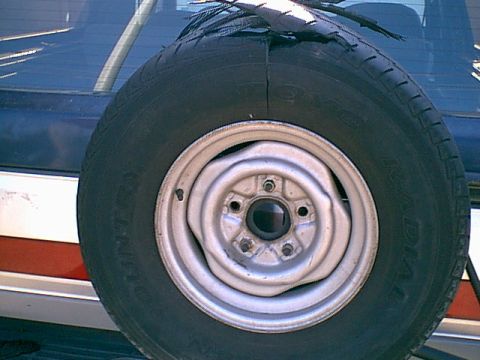 1983 Ford Bronco - we were in the house and heard a big bang. came out and found this.