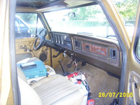 1979 Ford Bronco - Front interior stripped down for body work