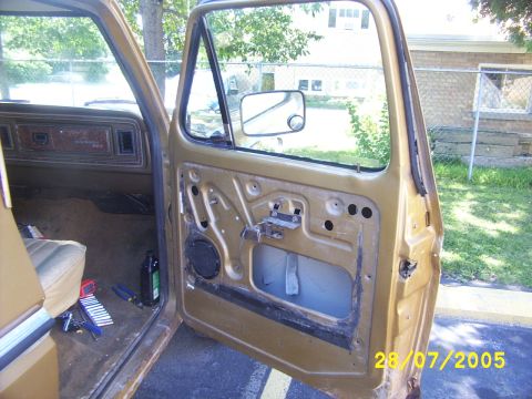 1979 Ford Bronco - Door striped down pre body work