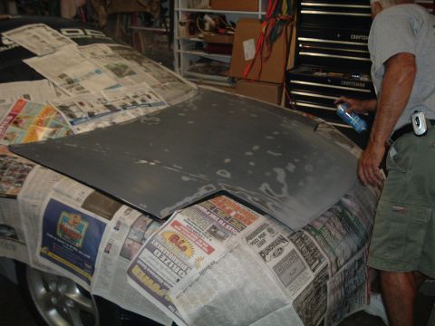 1994 Ford Probe - Hood about to get primed