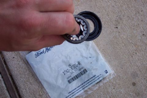 1992 Ford Bronco - Use a large socket and extension to drive the bearing and seal out of the valve housing. This shows how they are oriented relative to each…