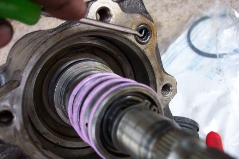 1992 Ford Bronco - Don't forget to replace this small o-ring before reinstalling the valve body. Lubricate the four teflon rings with fresh power steering flu…