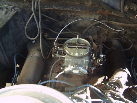1981 Ford Bronco - Here is the new Holley 350 cfm carb I got for better gas milage. I believe it is a 2300 model. Works really good and easy to install.