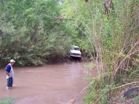 1981 Ford F-150 - Me coming down to the creek