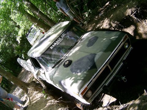 1977 Ford F-150 - This 1977 Ford F-150 is navigating a challenging off-road course.