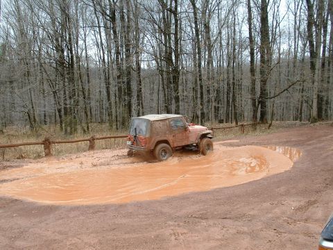 1991 Ford Bronco - Dave in another or the few mud holes here