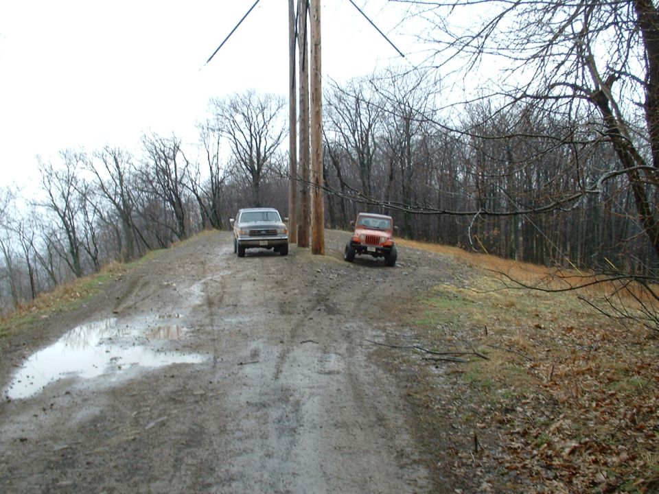 Very top of the hill