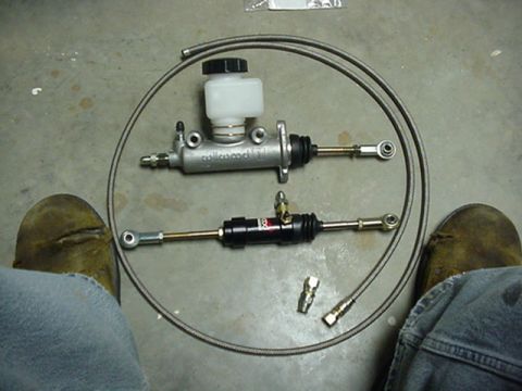 1988 Ford Bronco - My new hydraulic clutch setup.