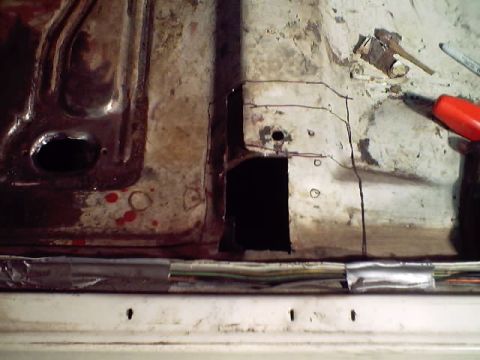 1966 Ford Fairlane - rusted area removed