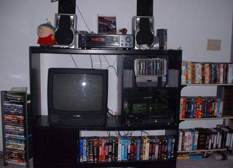 2006 Ford E350 - A ton of DVDs, videos, and some games.