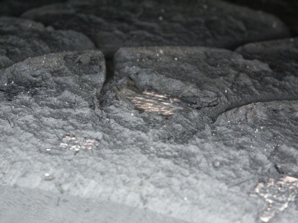 Worn tire front passenger tire-2
