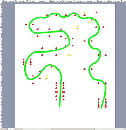 2001 Mercury Grand Marquis - Autocross School Course - Layout 1 Rough idea of the course route