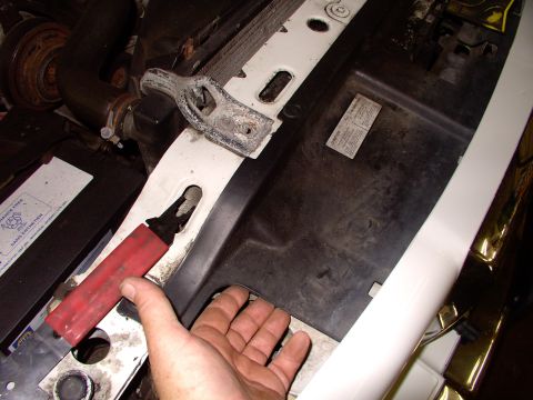 1990 Lincoln Town Car - To mount it between the A/C condenser and the grill, in the airflow, you need as much access as you can get for the install. This cover nee…