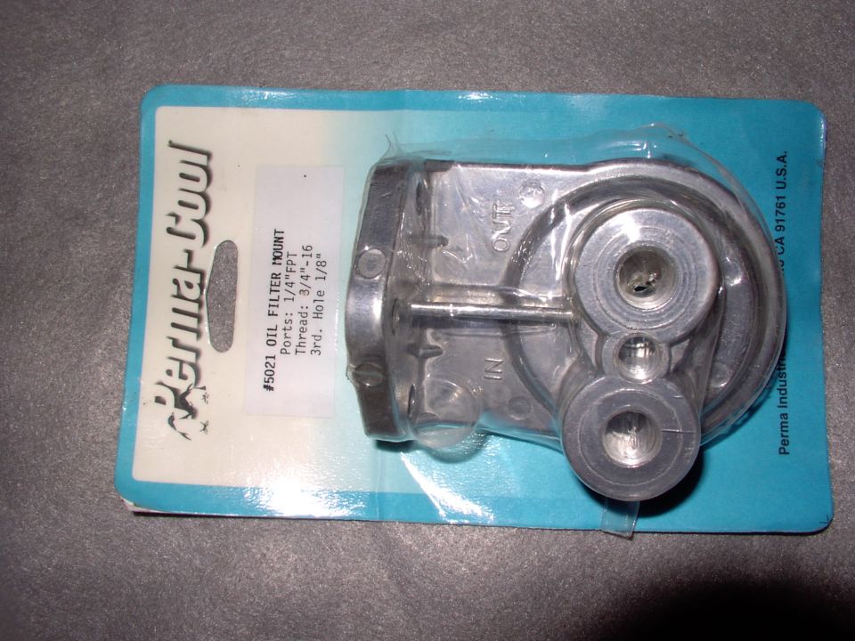 This is what you can get for $20 from Perma-Cool. Everybody makes a good one. This one's on my Bronco, the unit I'm installing is from Fram Racing products. Summit also makes a kit which is pretty complete and still a good deal.