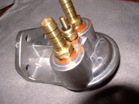 1990 Lincoln Town Car - Here it is all sealed up with Permatex UltraCopper sealant (sensor safe). Do not use teflon tape, mine leaked and I had to do it again.