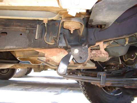 1990 Ford Bronco - Underside view of a 1990 Ford Bronco, highlighting its suspension and frame components.
