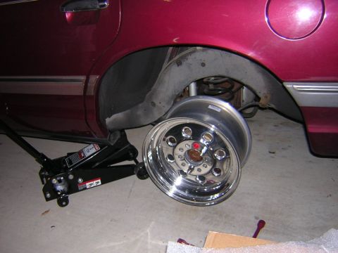 1992 Ford Crown Victoria - Ended up being the wrong backspacing, but this way you can see what a 5.5" backspacing looks like...