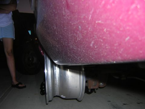 1992 Ford Crown Victoria - Ended up being the wrong backspacing, but this way you can see what a 5.5" backspacing looks like...