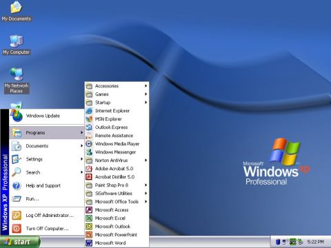 1985 Ford LTD Crown Victoria - Screenshot of Windows XP Professional desktop with the start menu open.