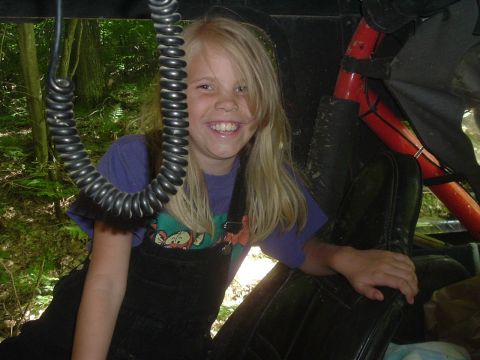 1982 Ford Bronco - My daughter Jessica...having fun as usual.