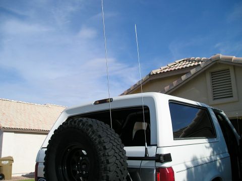1993 Ford Bronco - need to move the cb antenna farther away