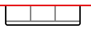 1978 Ford Bronco - Trivial unlabeled line sketch of a divided tray, not a classifiable technical document.