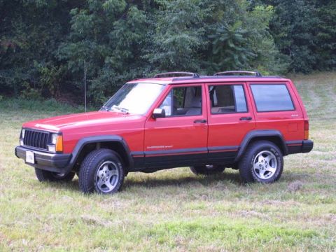 1993 Jeep Cherokee - Side View - Fire Engine Red Rules!