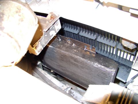 1990 Lincoln Town Car - Here's the Supercooler mounted between the grill and the AC condensor. Beat two angle brackets from 90 degrees to about 135 degrees and bol…