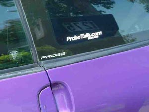 1990 Ford Probe - 4" or 4-1/2" ProbeTalk.com stickers.