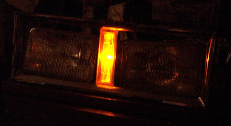 Headlight and amber marker light assembly
