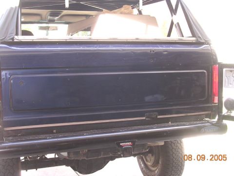 1994 Ford Bronco - removed the plastic trim panel. Ill use some copper on the back to fill the holes with weld.