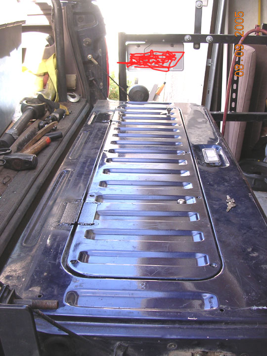 welded two hinges and used two "barrel locks