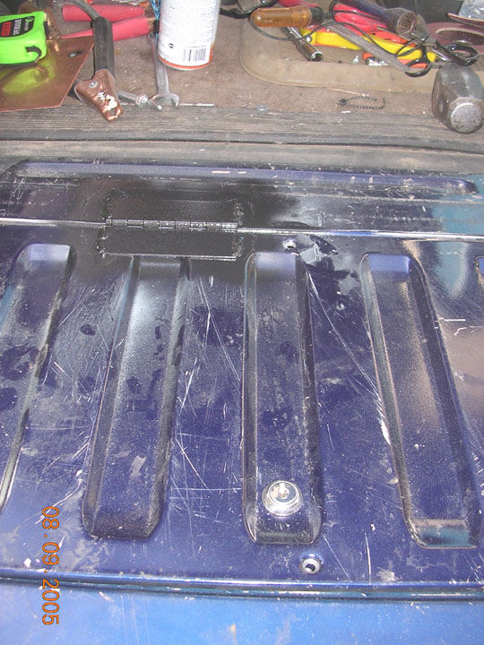 one of two locks and hinges