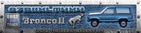 1993 Ford Bronco - A blue Ford Bronco II is depicted with "Bronco II" badging and "Built Ford Tough" text.