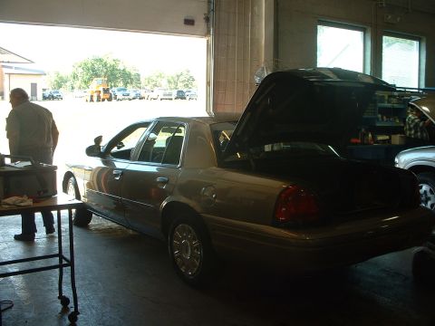 1999 Ford Crown Victoria - This 2005 Crown Vic is getting the radios installed.
