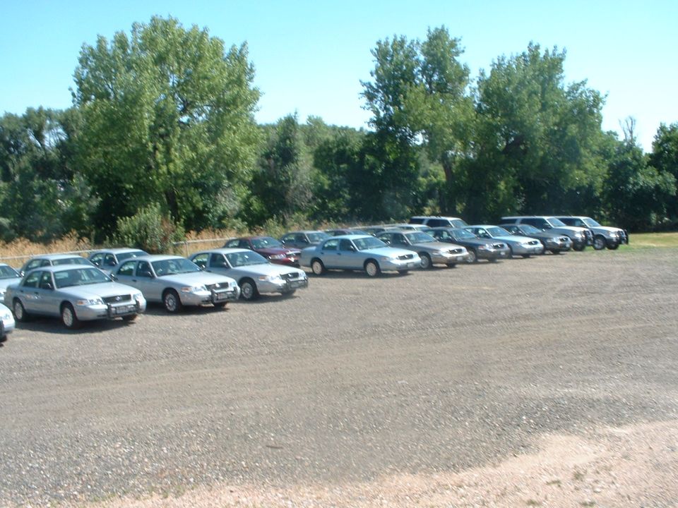 2005 Crown Vics waiting to be outfitted for duty.