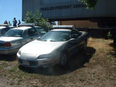 1999 Ford Crown Victoria - This retired 2002 B4C Camaro is waiting for its equipment and decals to be removed