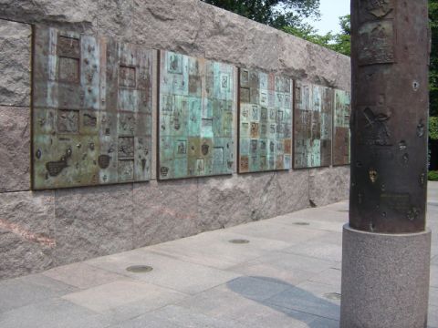 1986 Ford Bronco - The Franklin Delano Roosevelt Memorial features numerous bronze relief panels depicting scenes from his life and presidency.
