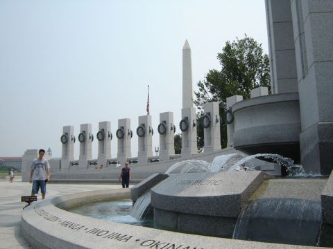 1986 Ford Bronco - The World War II Memorial in Washington D.C. features fountains and pillars representing states and territories.