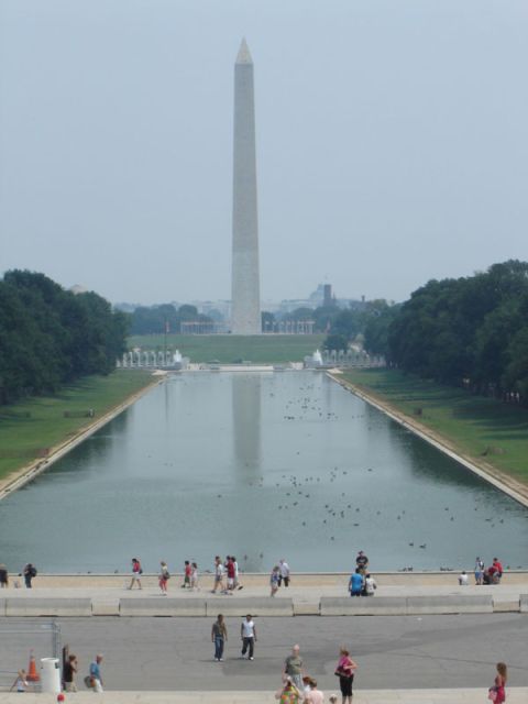 1986 Ford Bronco - View of the Washington Monument and Reflecting Pool on a hazy day.