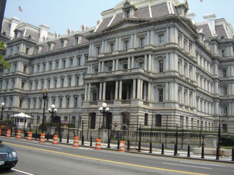 1986 Ford Bronco - The Eisenhower Executive Office Building in Washington D.C. is a grand structure with classical architecture.