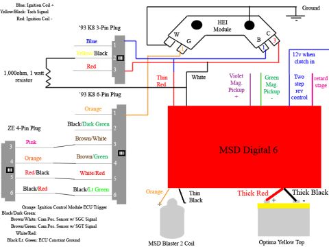 1995 Ford Probe - Wiring the ZE disty using MSD
