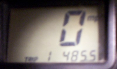 1995 Ford Bronco - A digital odometer display shows the mileage and trip meter, with a website watermark.