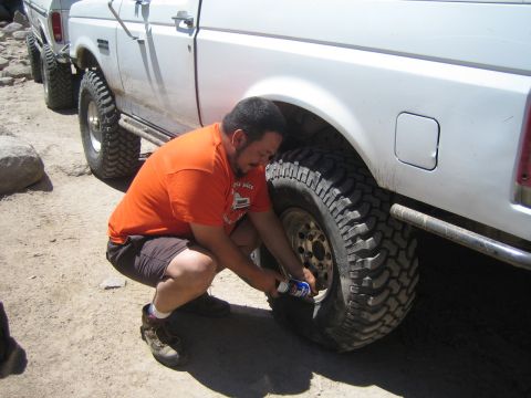 1990 Ford Bronco - I cut a couple of slices in the side wall right along the edge of the tread...