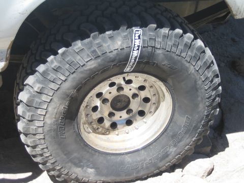 1990 Ford Bronco - Then I discovered another reason for The Web Wheeler stickers! Tire pacthes!