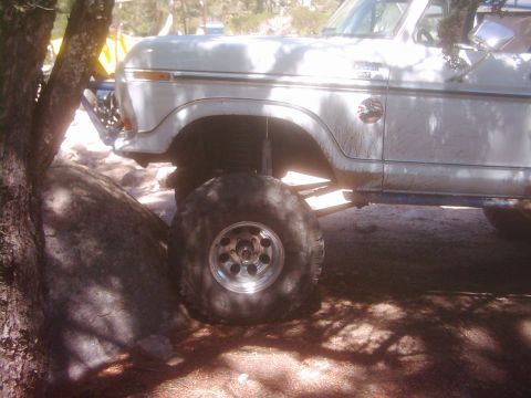 1978 Ford Bronco - This 1978 Ford Bronco is navigating a rocky trail, its off-road capabilities.