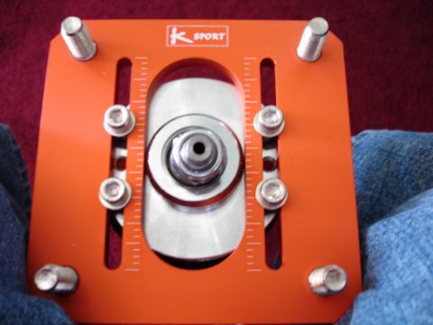 1989 Mazda MX-6 - Adjustable strut mount part with K-Sport branding and measurement scale.